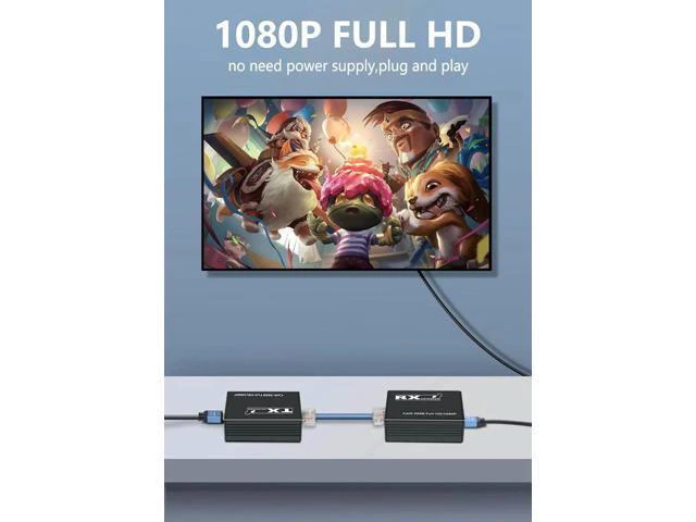 Alt view image 5 of 5 - 30M USB KVM HDMI Extender Over Cat6 Network Cable HDMI To Rj45 Ethernet Converte