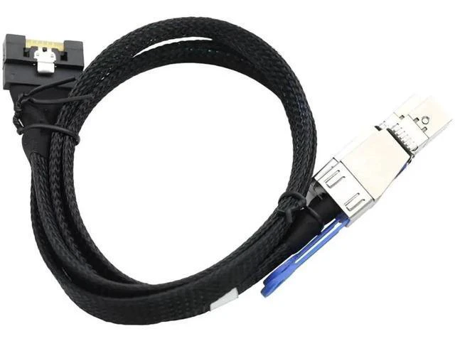 Alt view image 3 of 5 - Slimline SAS SFF 8654 8i to Dual SAS HD SFF 8644 Server Cable with Fu