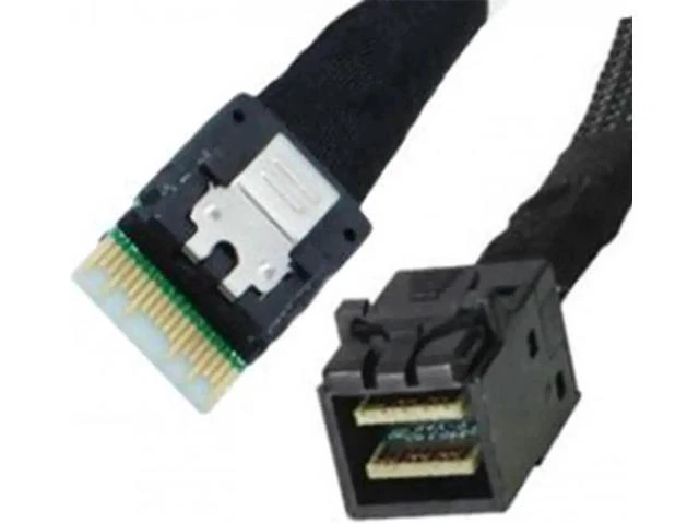 Alt view image 2 of 7 - SF-098 Slim Line SAS 4.0 SFF-8654 4i 38pin Host to HD Mini SAS 4i SFF
