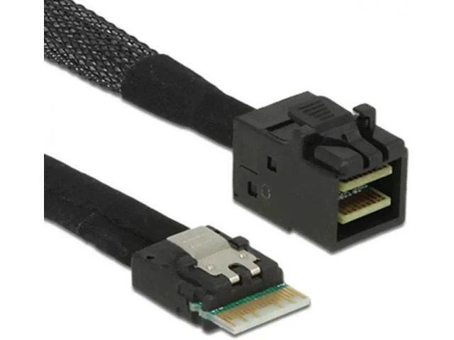 Alt view image 6 of 7 - SF-098 Slim Line SAS 4.0 SFF-8654 4i 38pin Host to HD Mini SAS 4i SFF