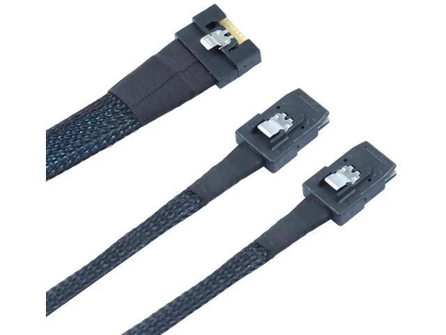 Alt view image 2 of 6 - SFF-8654 8i 4.0 to Dual SAS 8087 Cable \u2013 32AWG 24G High-Speed Se