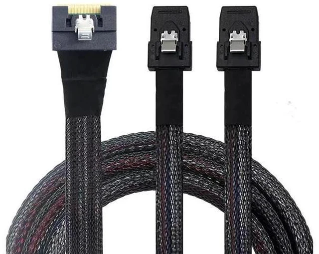 Main image of SFF-8654 8i 4.0 to Dual SAS 8087 Cable \u2013 32AWG 24G High-Speed Se