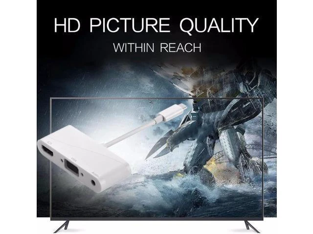 Alt view image 5 of 6 - High-End USB 3.1 Type-C To HDMI VGA Audio HD High Definition Adapter Converter W
