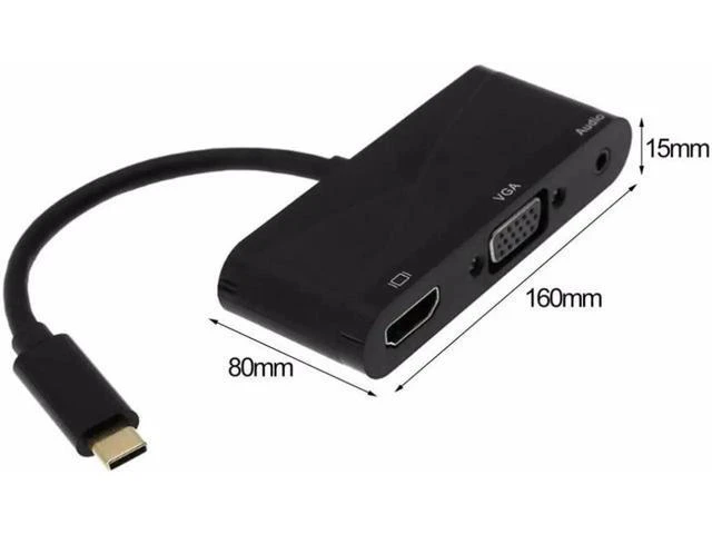 Alt view image 5 of 6 - USB 3.1 Type-C To HDMI VGA Audio HD High Definition Adapter Converter With Type-