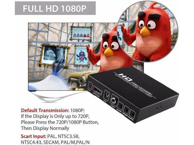 Alt view image 6 of 6 - HDMI to HDMI Converter Full HD 1080P Digital High Definition Video Konverter EU/