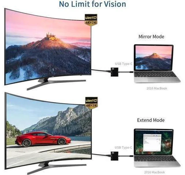 Alt view image 4 of 5 - 2019 100 W PD USB 3.1 Type C USB C to HDMI Adapter 4K 60Hz HDMI 2.0 USB C to HDM