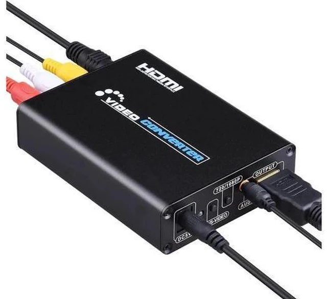 Alt view image 3 of 7 - 3RCA CVBS Composite & S-Video R/L Audio to HDMI Converter Adapter Support 720P/1