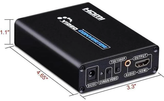 Alt view image 7 of 7 - 3RCA CVBS Composite & S-Video R/L Audio to HDMI Converter Adapter Support 720P/1
