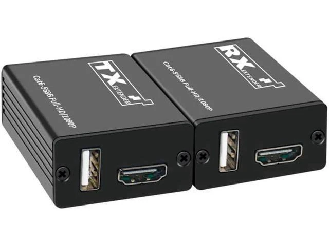 Alt view image 3 of 6 - 30M USB KVM HDMI Extender Over Cat6 Network Cable HDMI To Rj45 Ethernet Converte