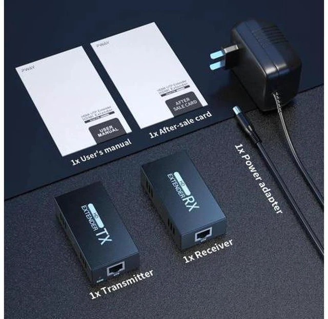 Alt view image 3 of 6 - Audio Video Converter For PC Ps5 TV Monitor HDMI KVM extender 60M over cat5/6 et