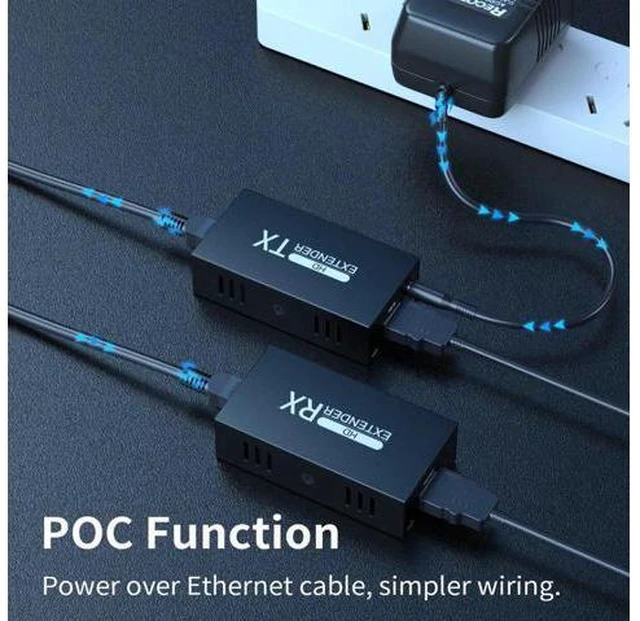 Alt view image 4 of 6 - Audio Video Converter For PC Ps5 TV Monitor HDMI KVM extender 60M over cat5/6 et