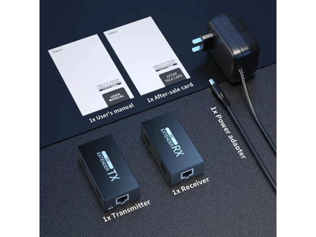 Alt view image 3 of 6 - HDMI KVM extender 50M over cat5/6 Ethernet Cable 1080P USB KVM HDMI Extende Audi