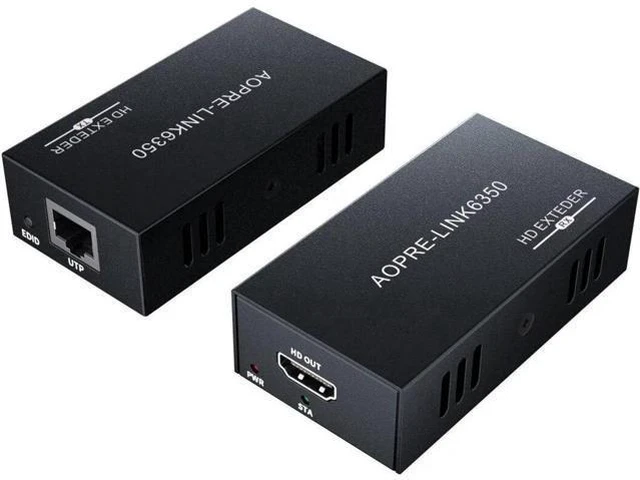 Alt view image 4 of 6 - HDMI KVM extender 50M over cat5/6 Ethernet Cable 1080P USB KVM HDMI Extende Audi