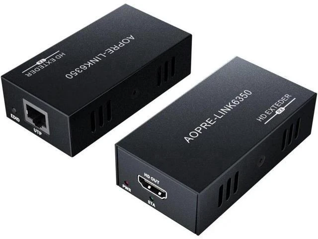 Alt view image 4 of 6 - HDMI KVM extender 50M over cat5/6 Ethernet Cable 1080P USB KVM HDMI Extende Audi