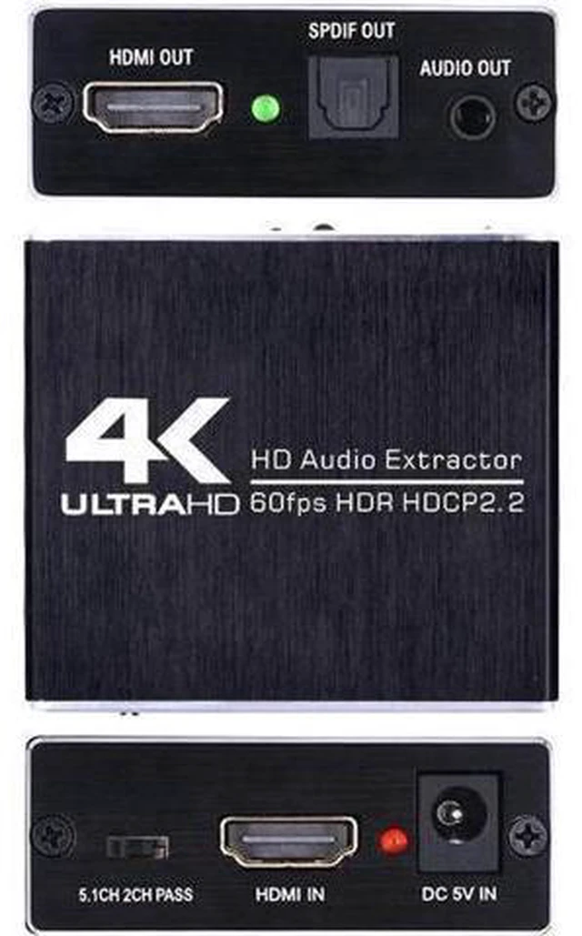 Main image of 4K/60HZ HDMI Audio Extractor HDMI 2.0 Stereo Extractor Converter Optical TOSLINK