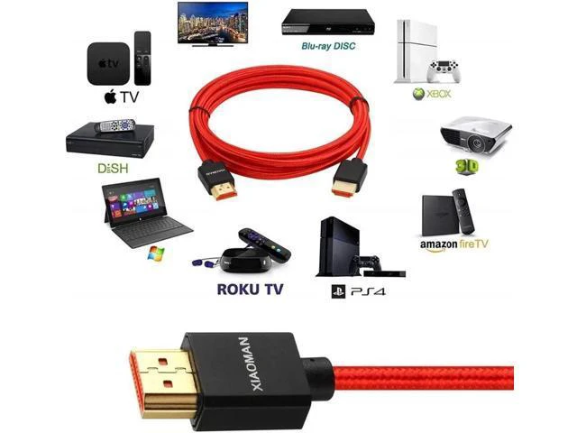 Alt view image 4 of 6 - Cable 2.0 4K HDMI to HDMI Adapter Video Game Cable for Xiaomi Projector Nintend
