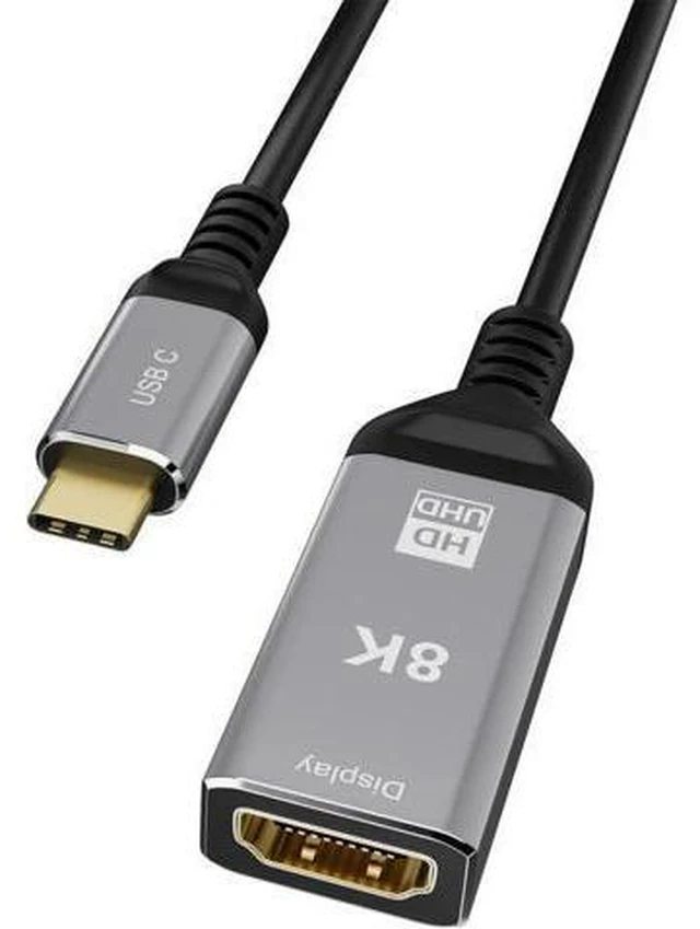 Alt view image 7 of 7 - USB Type C To HDMI Adapter Ultra HD 8K USB C HDMI 2.1 Male To Female Cable Thund