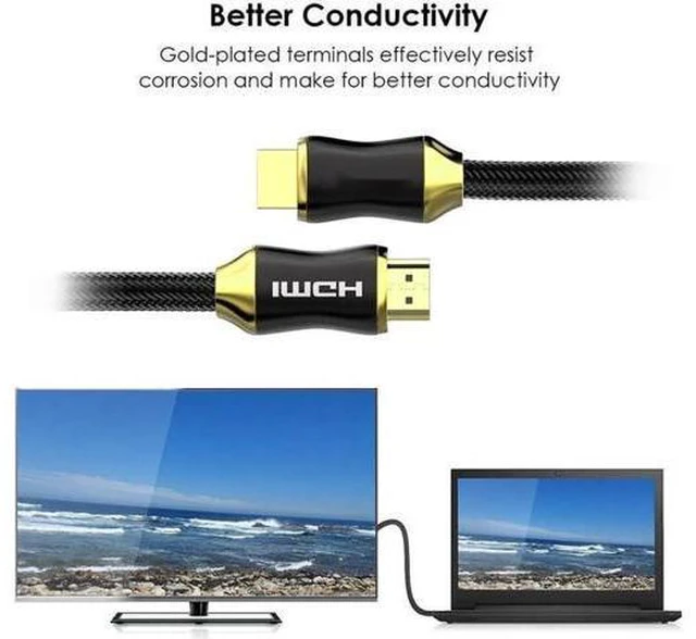 Alt view image 5 of 6 - 2.0 Cable 4K 1080P HDMI to HDMI Cable 1/1.5/2/3/5/8/10M HDMI Cable Adapter 3D fo