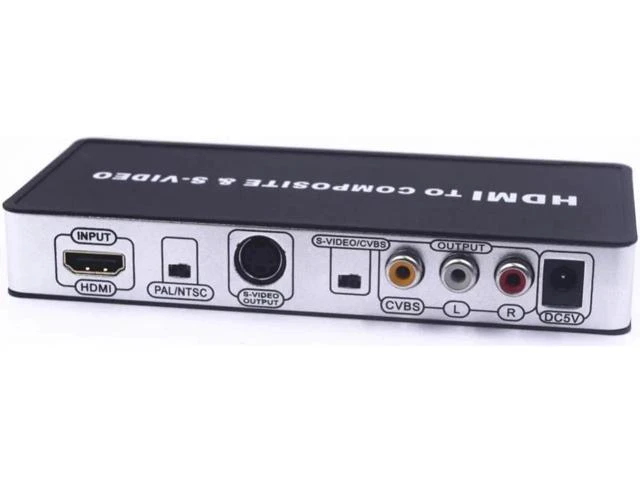 Alt view image 6 of 6 - HDMI to TV Composite RCA AV + S-Video Converter Include AV & S Video Cables + AC