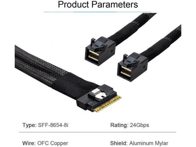 Alt view image 6 of 7 - SF-010 PCI-E Ultraport Slimline SAS Slim 4.0 SFF-8654 8i 74pin to Dua