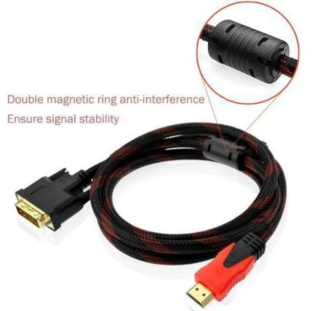 Alt view image 3 of 6 - Speed HDMI to DVI 24+1 pin adapter cables Male to Male Adapter Video Cable 1080P