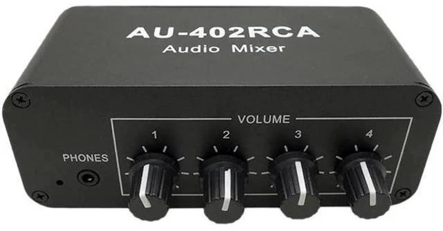 Main image of Multi-Source RCA Mixer Stereo Audio Reverberator Audio Switch Switcher 4 Input 2