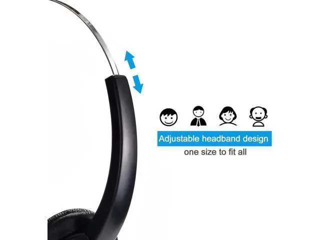 Alt view image 2 of 4 - VoiceJoy RJ9 headset phone headset call center desk phone Headset Headphone With