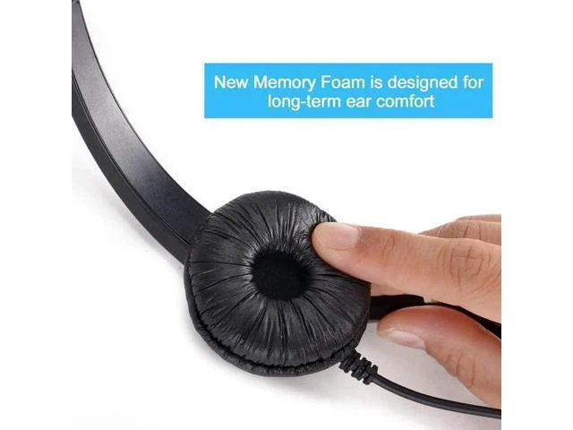 Alt view image 3 of 4 - VoiceJoy RJ9 headset phone headset call center desk phone Headset Headphone With