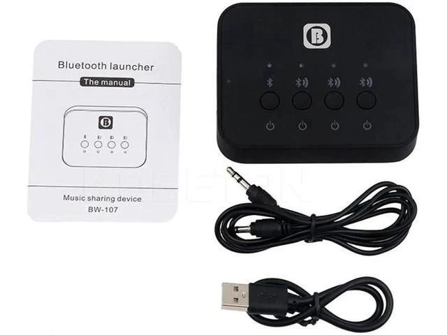 Alt view image 4 of 6 - Wireless Bluetooth Transmitter Car Kit BW-107 1 to 3 Bluetooth Shareware Transmi