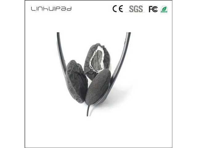 Alt view image 2 of 6 - linhuipad 6-7cm White Non Woven Disposable Sanitary Headphone Cover ear cushion