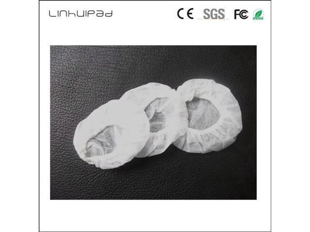 Alt view image 4 of 6 - linhuipad 6-7cm White Non Woven Disposable Sanitary Headphone Cover ear cushion
