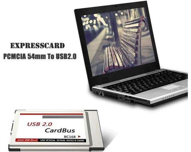 Alt view image 3 of 5 - Laptop PCMCIA to USB 2.0 CardBus Converter 2 Ports PCI Express Card Adapter