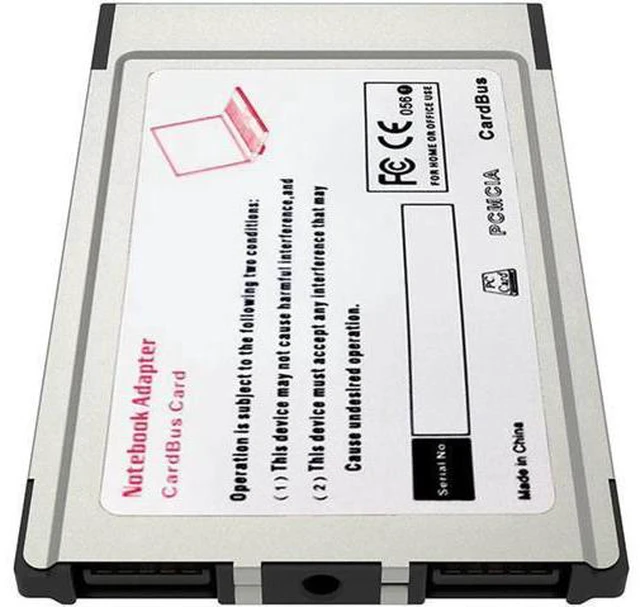 Main image of Laptop PCMCIA to USB 2.0 CardBus Converter 2 Ports PCI Express Card Adapter