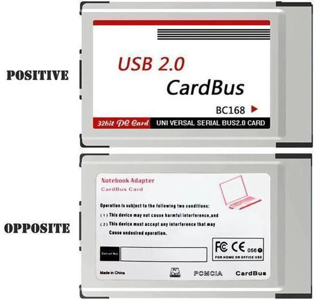 Alt view image 5 of 5 - Laptop PCMCIA to USB 2.0 CardBus Converter 2 Ports PCI Express Card Adapter
