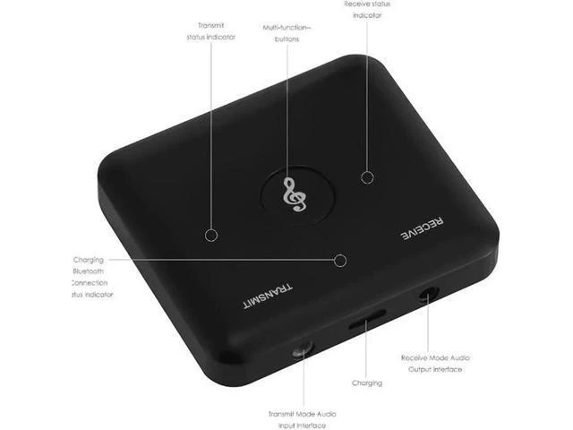 Alt view image 2 of 6 - 2 in 1 Wireless Bluetooth Transmitter Adapter Receiver Wireless Audio Adapter 3.