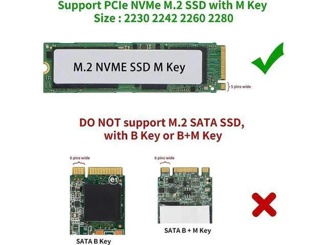 Alt view image 4 of 5 - NVME SSD to USB 3.1 Adapter Portable Hot Swap High Performance PCI-E to USB3.0 S