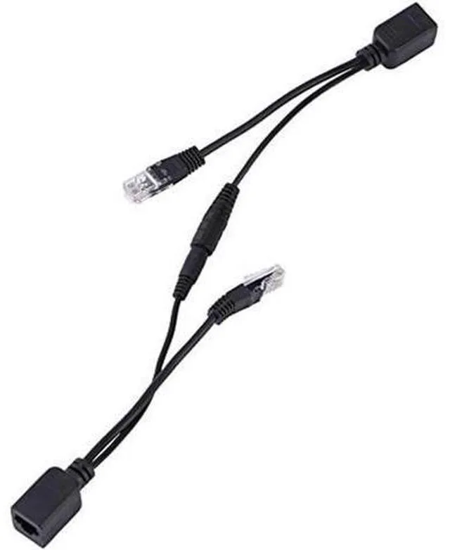 Alt view image 4 of 5 - 2Pcs RJ45 Power Over Ethernet LAN DC Male Passive PoE Adapter Injector Splitter