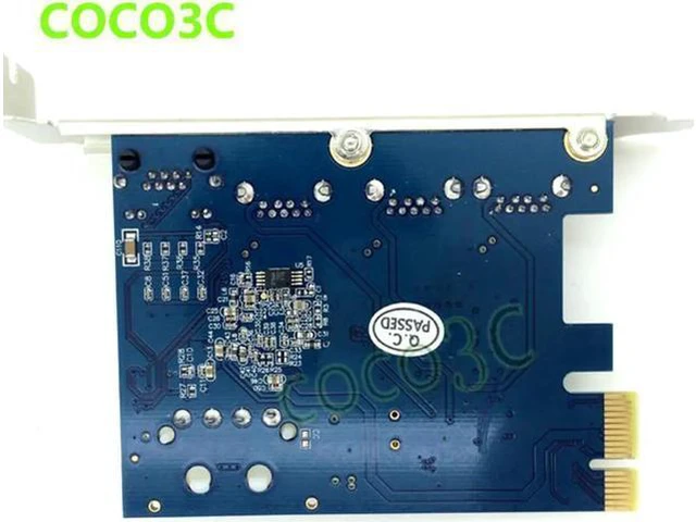 Alt view image 3 of 6 - PCI-e to External 3 ports USB 3.0+ RJ45 Gigabit Ethernet Network card