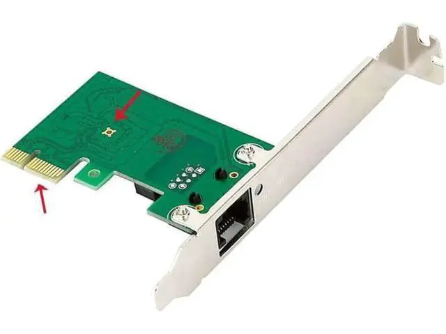 Alt view image 2 of 3 - Gigabit Ethernet LAN PCI Express PCI-e Network Controller Card Small