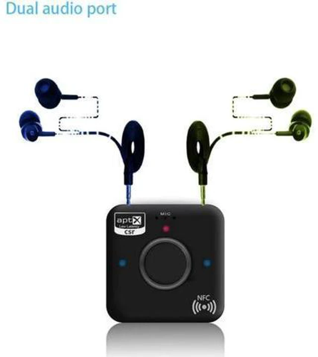 Alt view image 3 of 6 - Bluetooth Transmitter and Receiver Adapter 4.2 Audio APT-X NFC CVC6.0 Built-in M