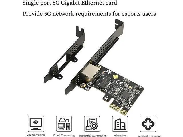 Alt view image 6 of 6 - IO-PCE8126-GLAN PCIe X1 to 1Port 5G RJ45 Net Work Card PXE Diskless B
