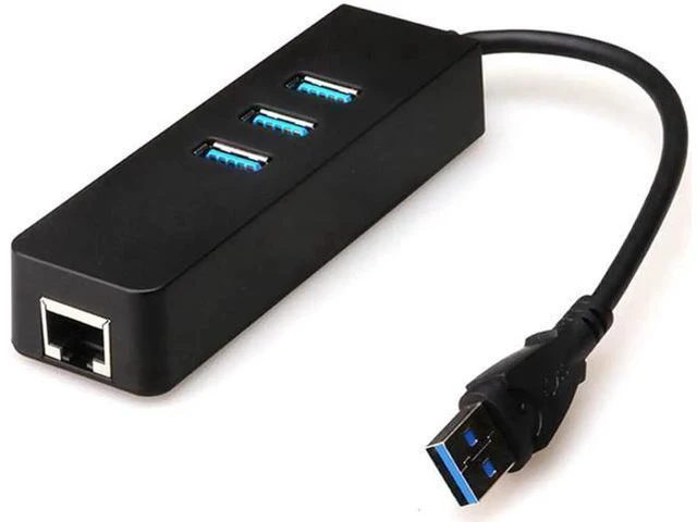 Main image of 3 Port USB 3.0 Hub Gigabit Ethernet Adapter USB 3.0 to RJ45 1000Mpbs