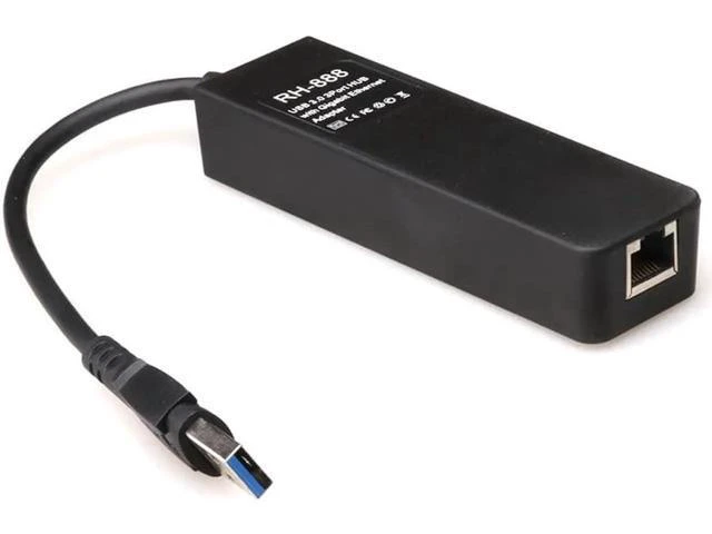 Alt view image 4 of 6 - 3 Port USB 3.0 Hub Gigabit Ethernet Adapter USB 3.0 to RJ45 1000Mpbs