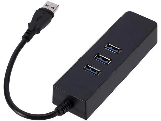 Alt view image 5 of 6 - 3 Port USB 3.0 Hub Gigabit Ethernet Adapter USB 3.0 to RJ45 1000Mpbs
