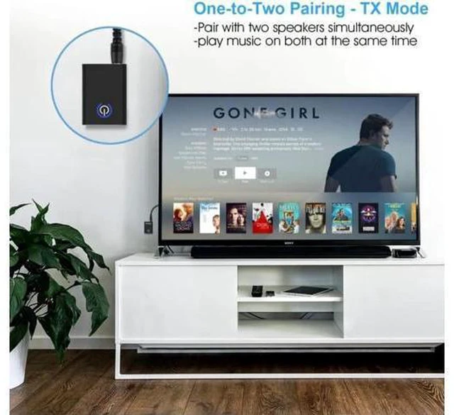 Alt view image 3 of 5 - 2 in 1 Wireless Bluetooth Transmitter and Receiver Headphones Audio 3.5mm Adapte