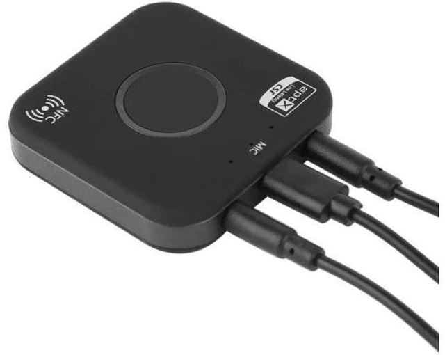 Main image of Bluetooth Transmitter Receiver Adapter 3.5mm Audio APT-X NFC CVC6.0 Built-in Mic