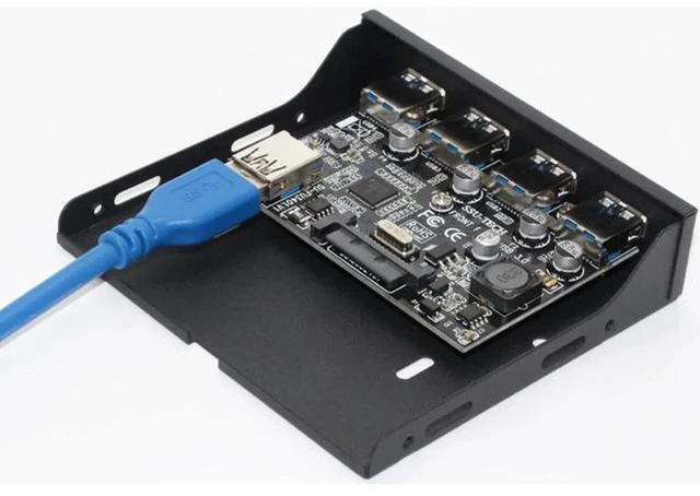 Alt view image 2 of 6 - PCI-E to USB 3.0 PC Front Panel USB Expansion Card PCIE USB Adapter 3.5" Floppy