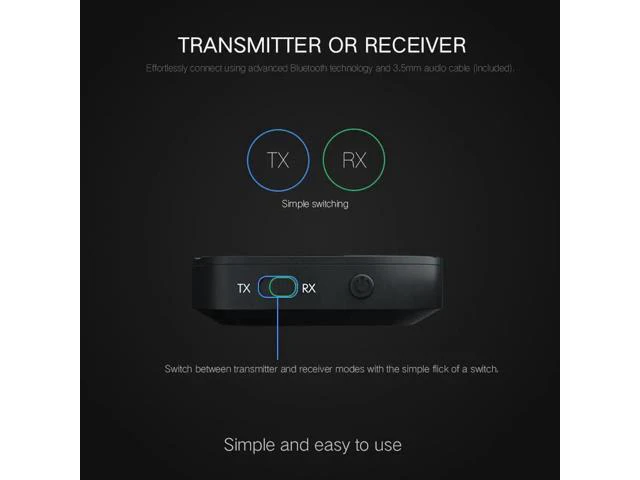 Alt view image 4 of 6 - 2 in 1 Bluetooth Transmitter 4.2 3.5mm AUX Wireless Audio Receiver Adapter for T