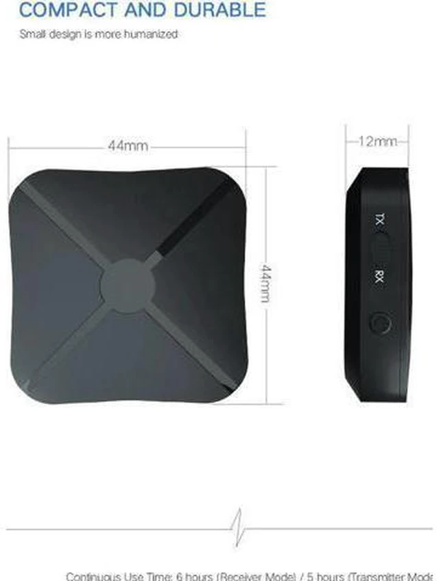 Alt view image 5 of 6 - 2 in 1 Bluetooth Transmitter 4.2 3.5mm AUX Wireless Audio Receiver Adapter for T