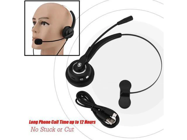 Alt view image 2 of 6 - Bluetooth Headset Wireless Over Head Earpiece Noise Canceling Headphones with No